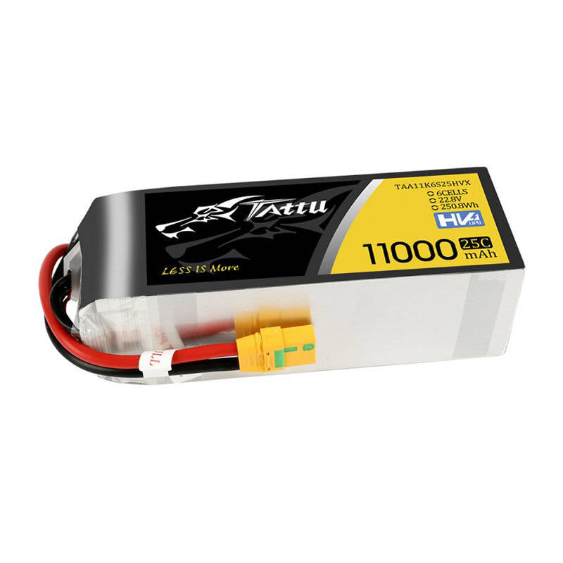 Tattu 11000mAh 22.8V HV 25C 6S1P Lipo Battery Pack with XT90-S (anti-spark) Plug