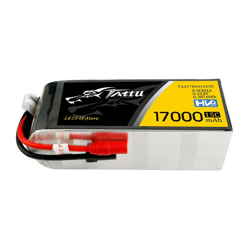 Tattu 17000mAh 22.8V 15C 6S1P Lipo Battery with AS150+XT150 Plug