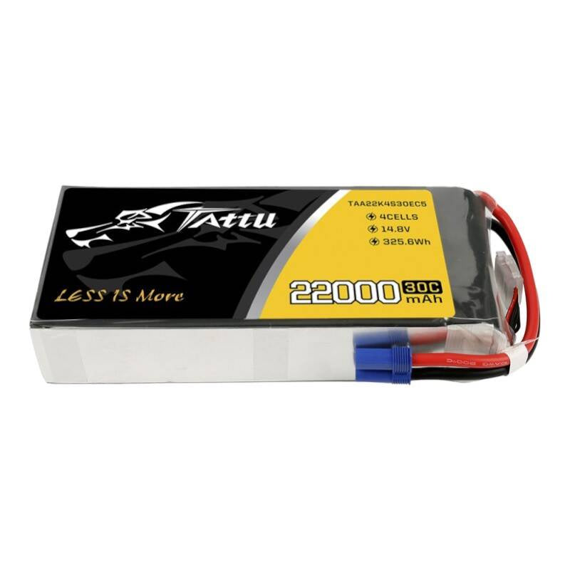 Tattu 22000mAh 14.8V 30C 4S1P Lipo Battery Pack with EC5