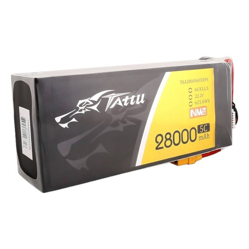 Tattu NMC 28000mAh 22.2V 5C 6S1P Lipo Battery Pack with XT90-S plug
