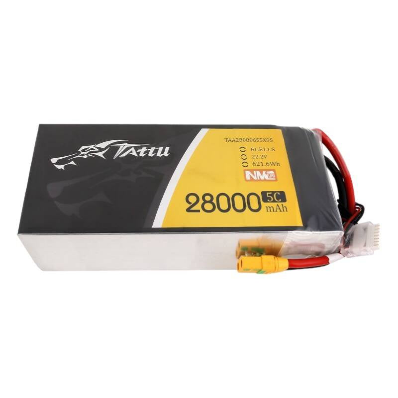 Tattu NMC 28000mAh 22.2V 5C 6S1P Lipo Battery Pack with XT90-S plug