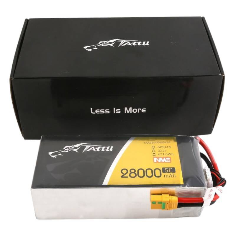 Tattu NMC 28000mAh 22.2V 5C 6S1P Lipo Battery Pack with XT90-S plug