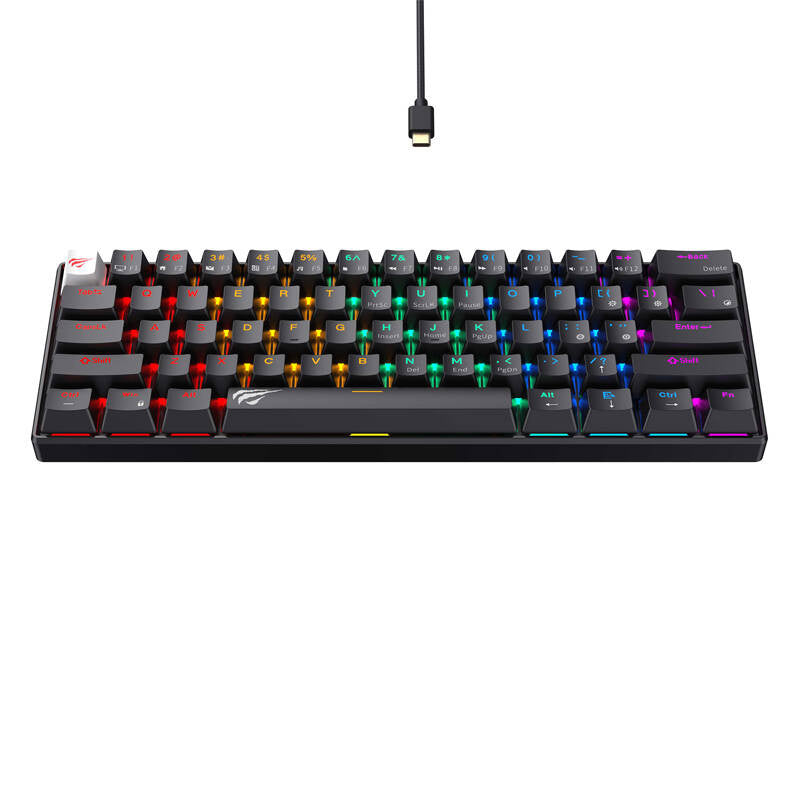 Havit KB903L wired mechanical / gaming RGB keyboard (black) (QWERTY)