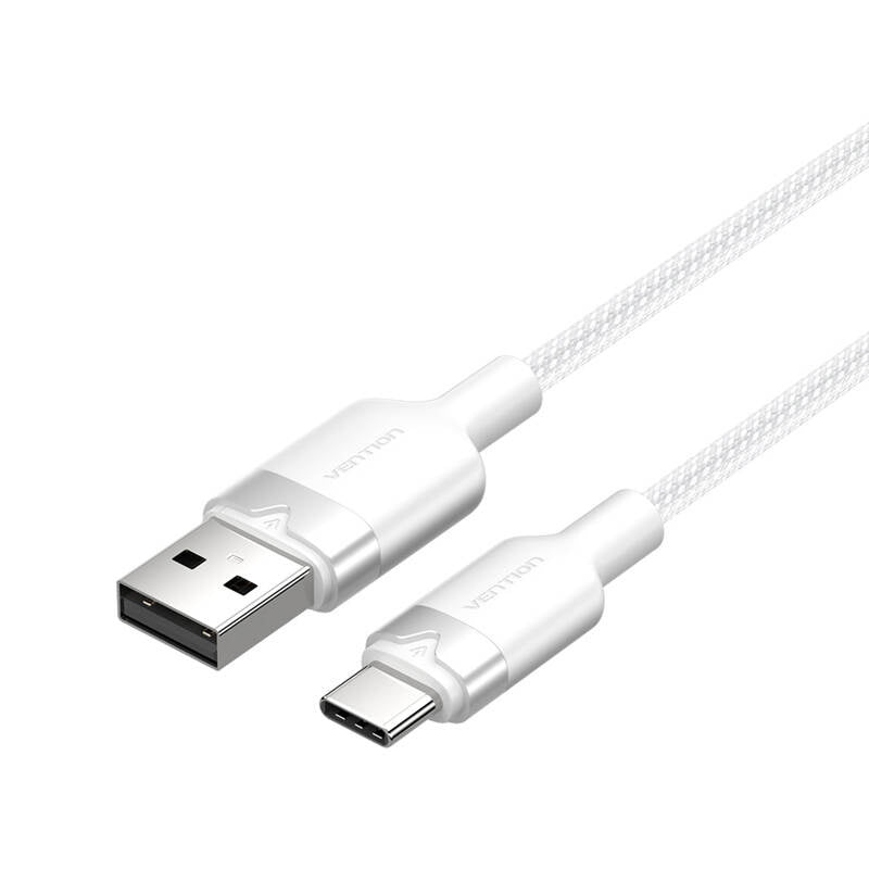 USB 2.0 A to USB-C 3A cable Vention CTNWF 1M (white)