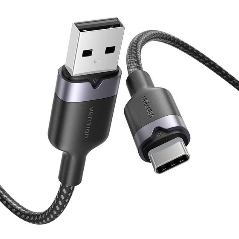 USB 2.0 A to USB-C 3A cable Vention CTNBH 2M (black)