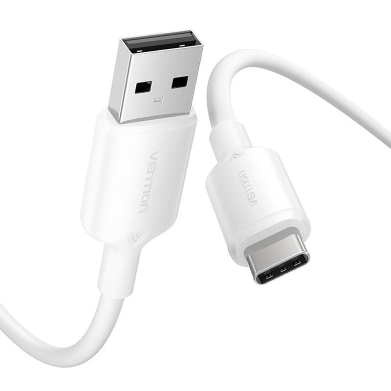USB 2.0 A to USB-C 3A cable Vention CTQWF 1M (white)