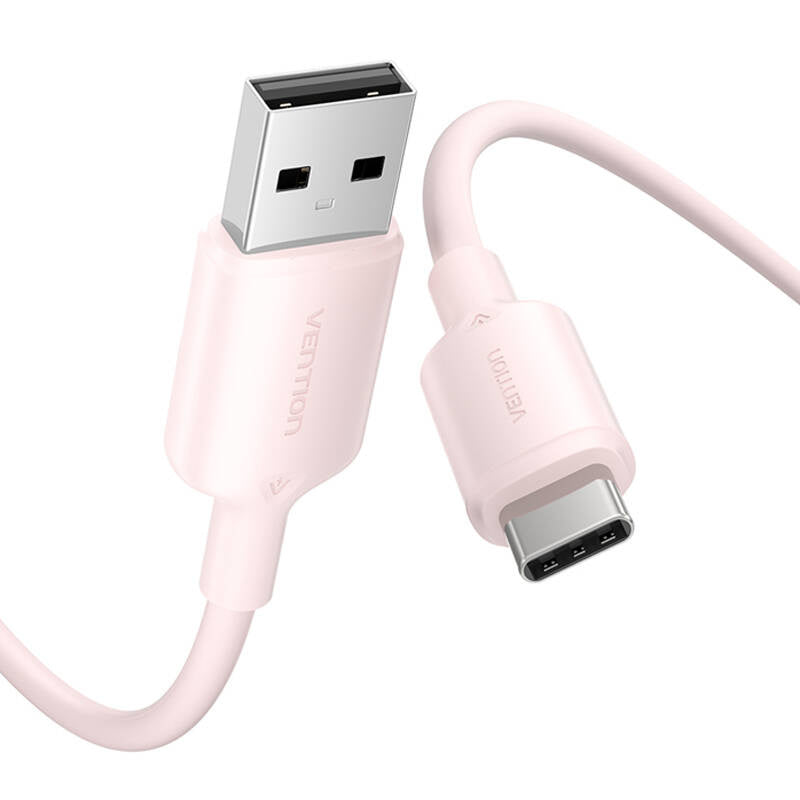 USB 2.0 A to USB-C 3A cable Vention CTQPH 2M (pink)