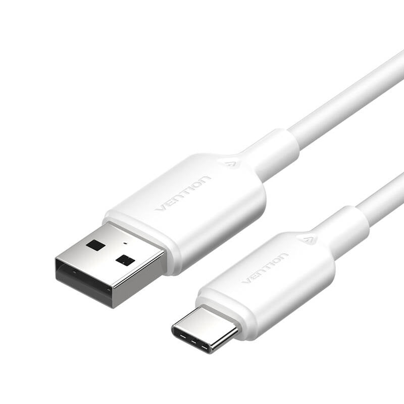 USB 2.0 A to USB-C 3A cable Vention CTQWH 2M (white)