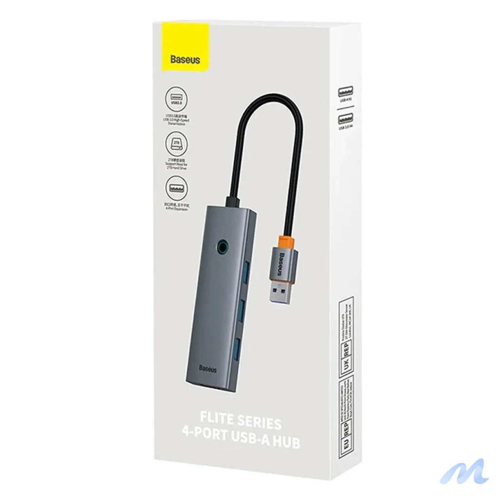 4in1 Hub Baseus UltraJoy USB-A do 4xUSB 3.0 (space grey)