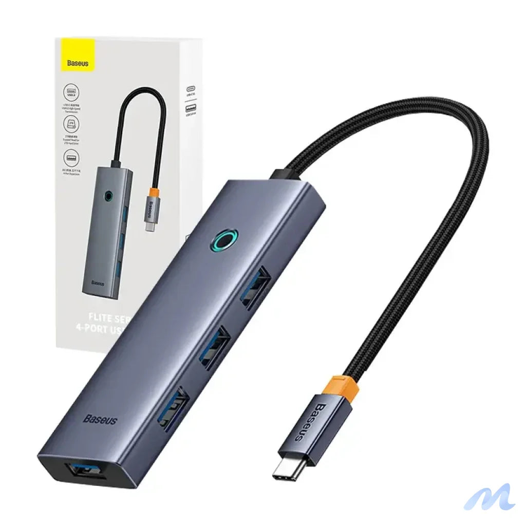 4in1 Hub Baseus UltraJoy USB-C do USB 3.0 (space grey)