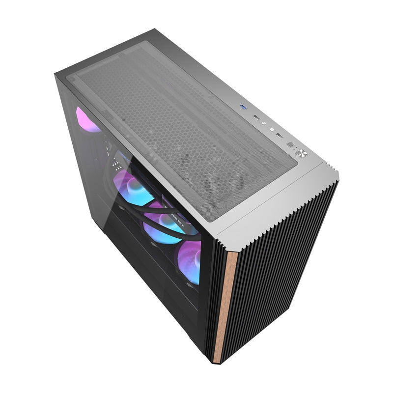 Darkflash DS900WS computer case (black) + 4 fans