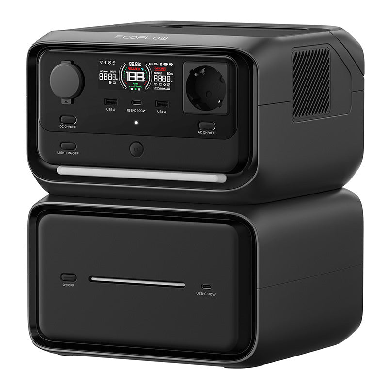 Set: EcoFlow River 3 Max Plus power station 220W photovoltaic panel.