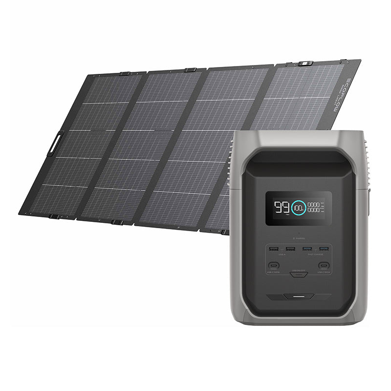 Set: EcoFlow Delta 3 1500 power station + 400W photovoltaic panel.