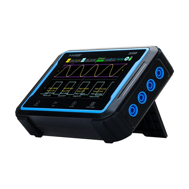 Portable 3-in-1 FNIRSI 2C53P 4.3" touchscreen oscilloscope