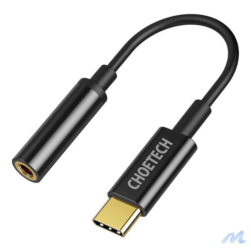 Adapter Choetech AUX003 USB-C to 3.5mm Audio Jack Adapter (black)