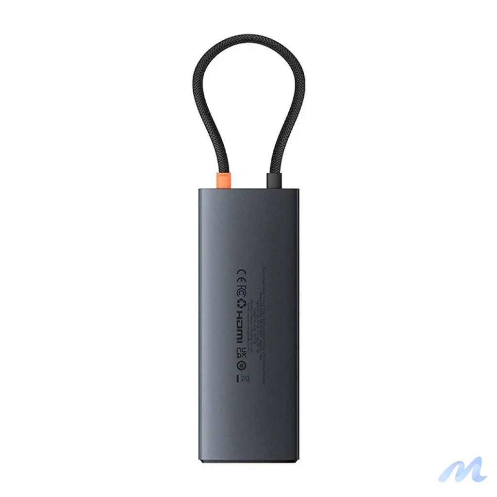 Adapter Hub 10in1 Baseus USB-C - 2xHDMI, 3xUSB-A, USB-C, RJ45, SD/TF, PD (black)