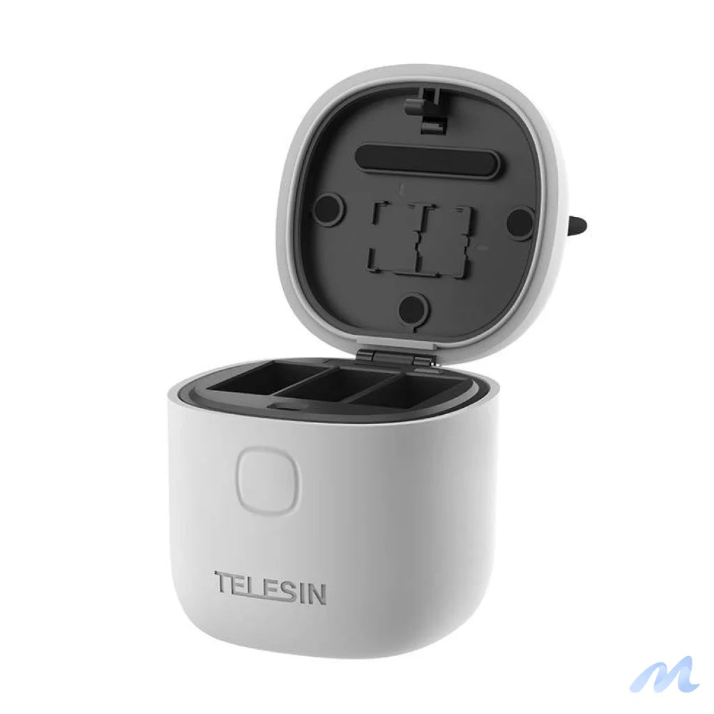 Allin box Telesin waterproof three-channel charger + 2 batteries for GoPro Hero 12 / Hero 11 / Hero 10 / Hero 9 (GP-BTR-905-GY-B)