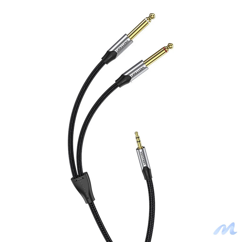 Audio cable mini jack 3.5mm to 2x jack 6.35mm male Vention BARHL 10m