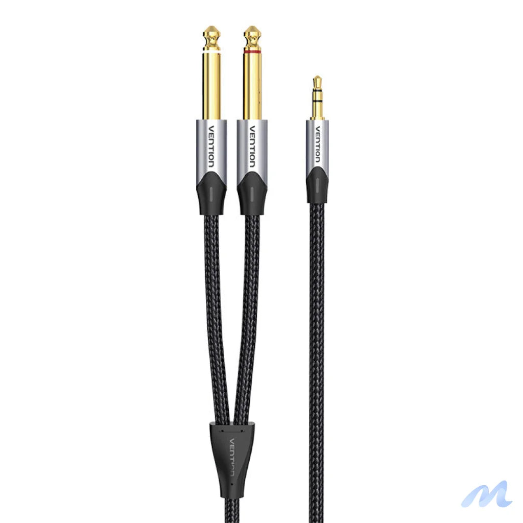 Audio cable mini jack 3.5mm to 2x jack 6.35mm male Vention BARHL 10m