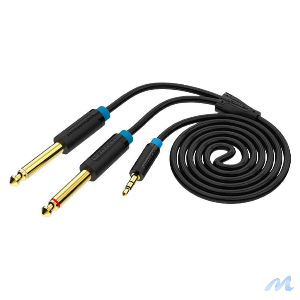 Audio Cable TRS 3.5mm to 2x 6.35mm Vention BACBJ 5m Black