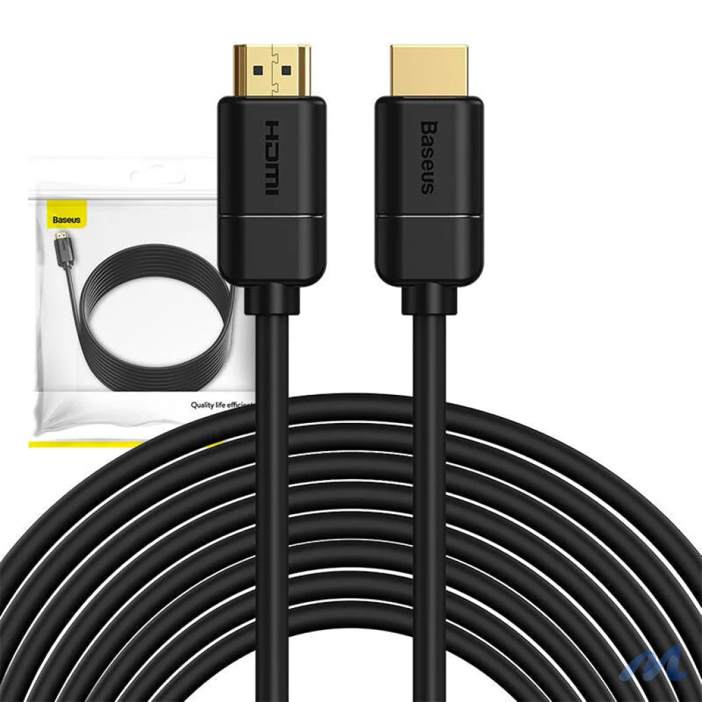 Baseus 2x HDMI 2.0 4K 30Hz Cable, 3D, HDR, 18Gbps, 8m (black)