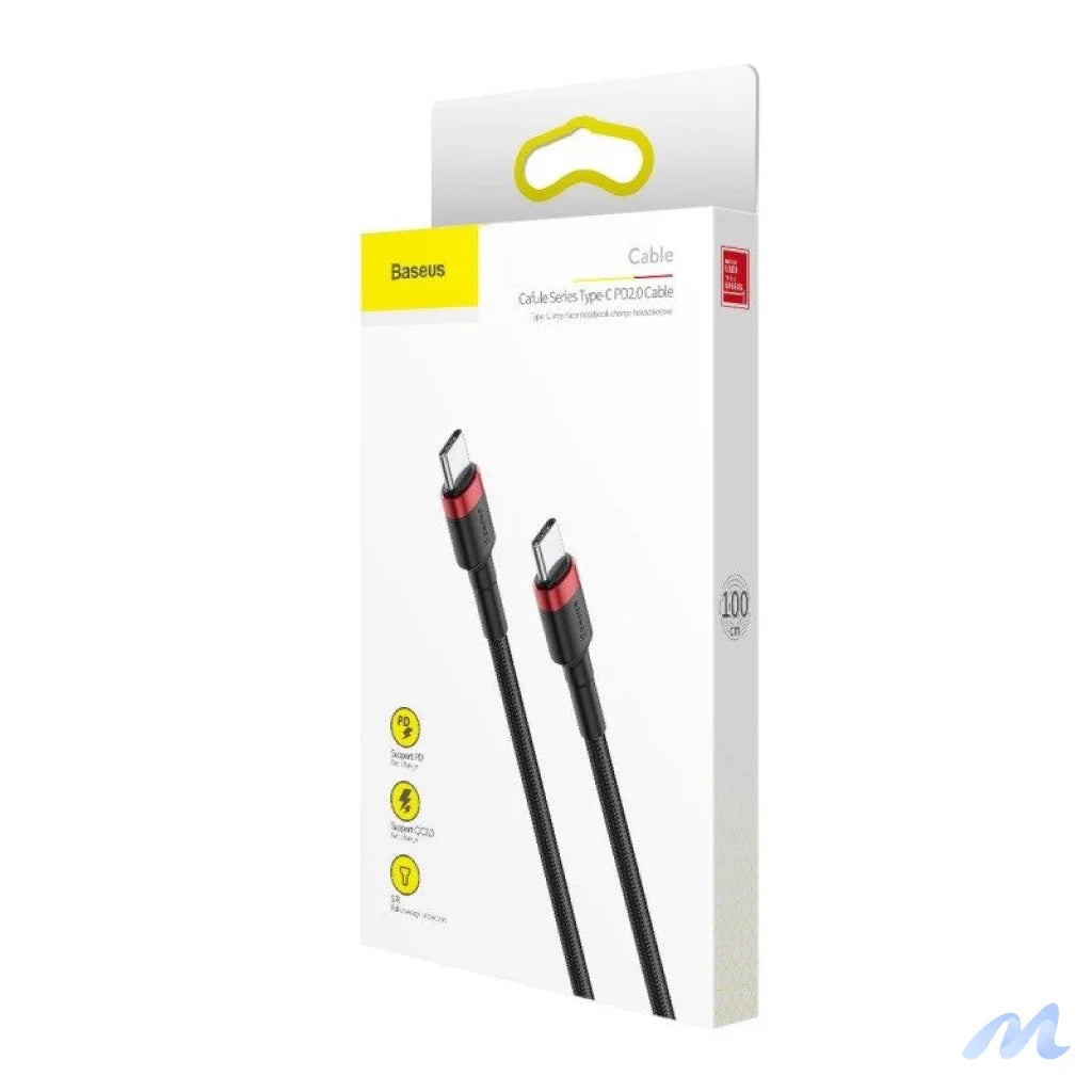 Baseus Cafule Cable USB-C PD 2.0 QC 3.0 60W 2m (Black+Red)