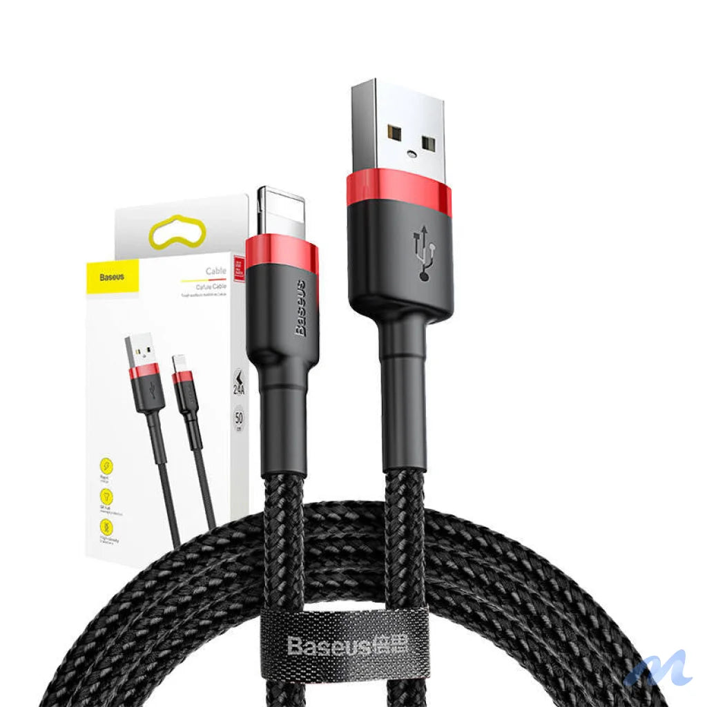 Baseus Cafule USB Lightning Cable 2,4A 0,5m (Red+Black)