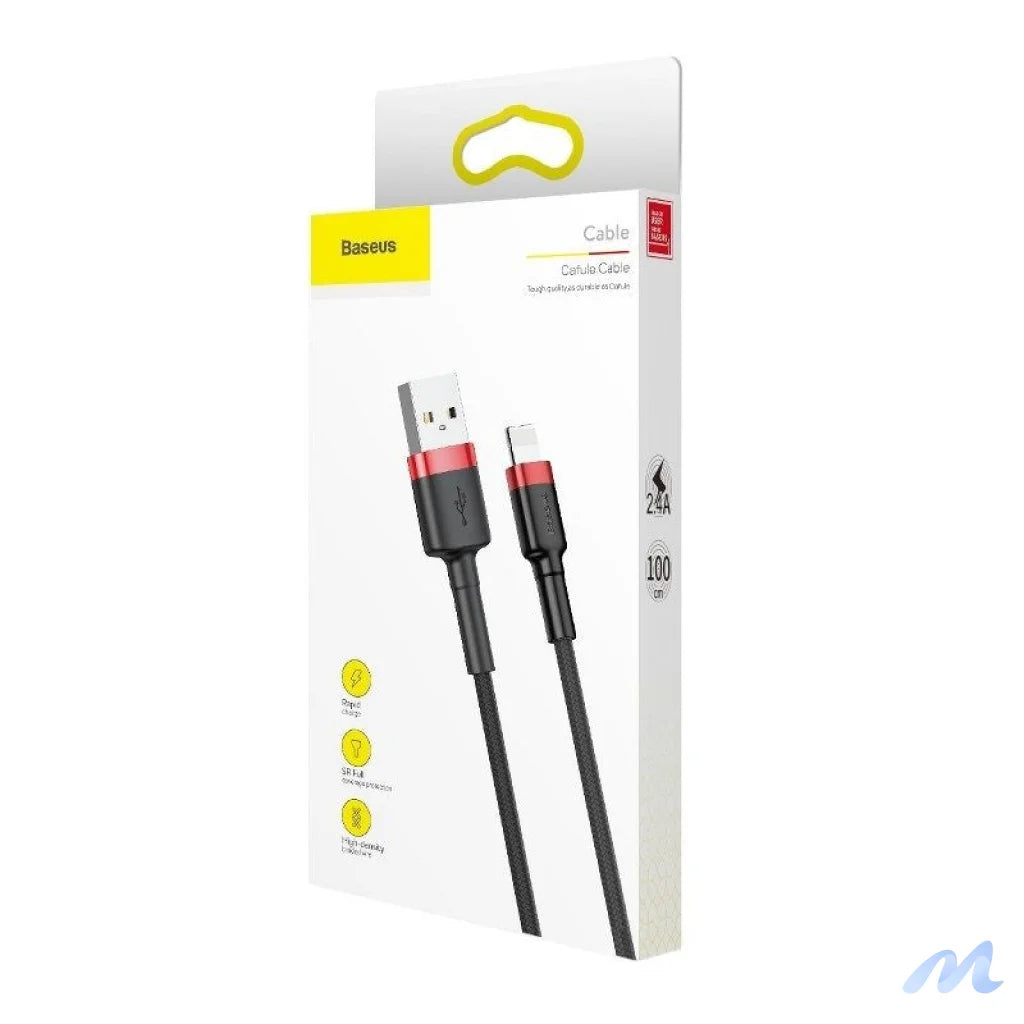 Baseus Cafule USB Lightning Cable 2,4A 0,5m (Red+Black)