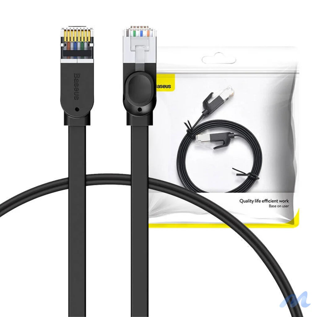 Baseus Cat 6 UTP Ethernet RJ45 Cable Flat 1m black