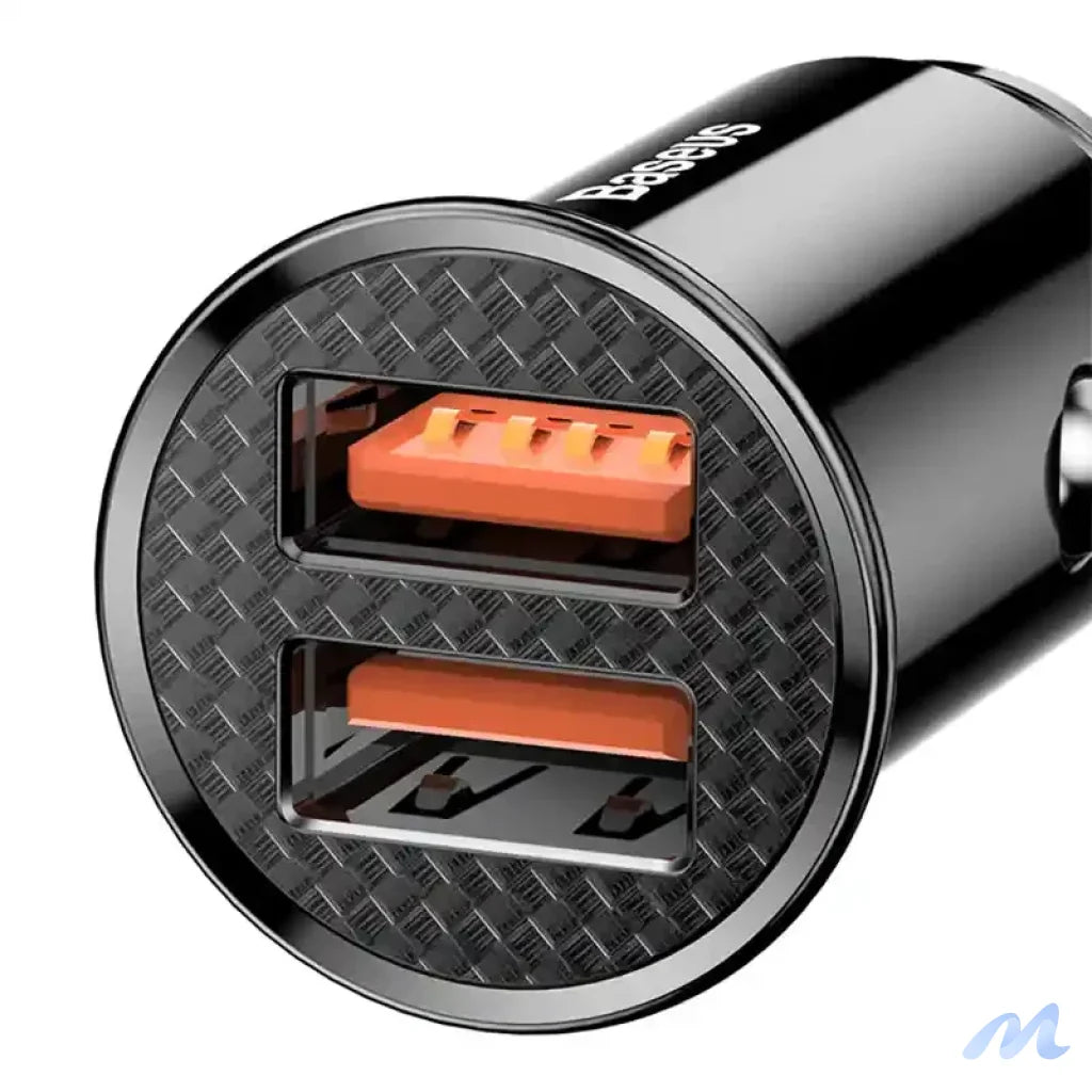 Baseus Circular 2xUSB QC3.0 5A 30W car charger (black)
