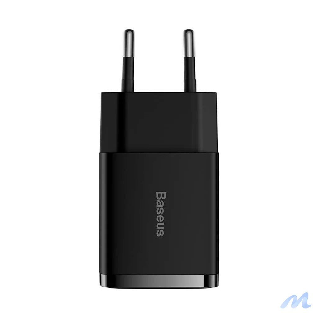 Baseus Compact Quick Charger, 2x USB, 10.5W (black)