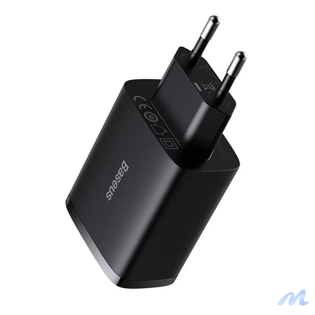Baseus Compact Quick Charger, 3x USB, 17W (Black)