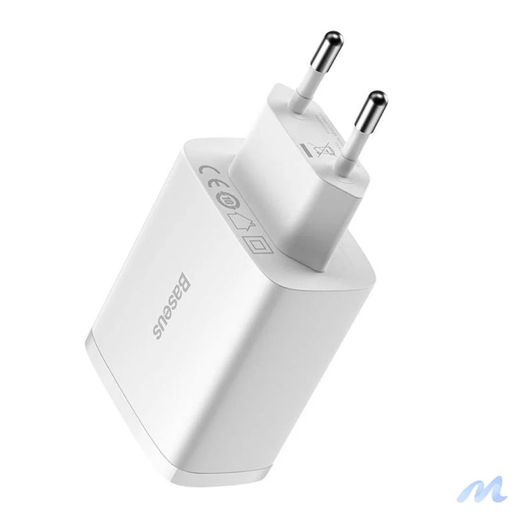 Baseus Compact Quick Charger, 3x USB, 17W (White)