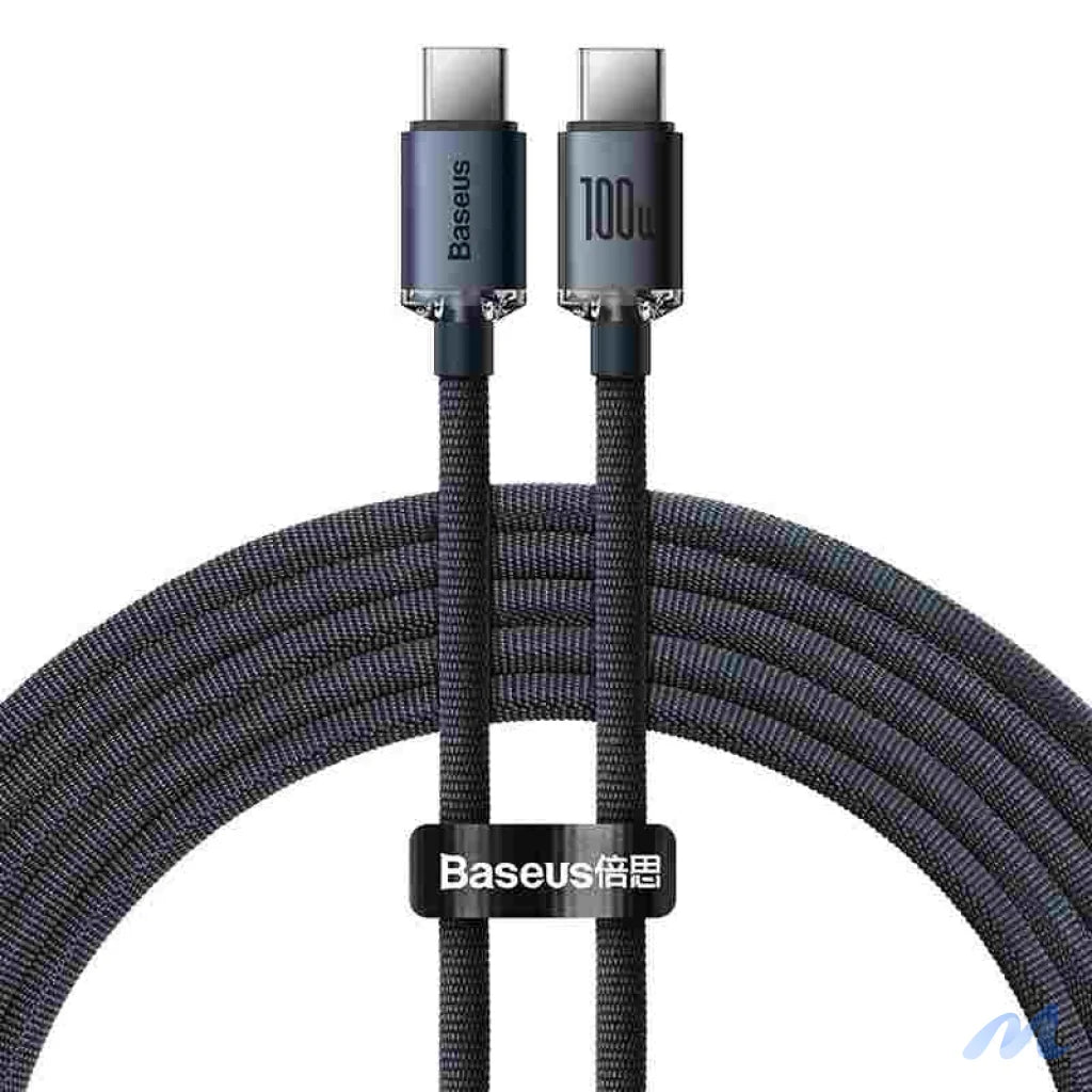 Baseus Crystal Shine cable USB-C to USB-C, 100W, 1.2m (black)