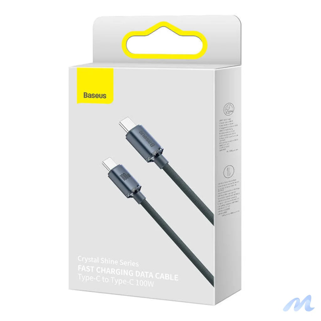 Baseus Crystal Shine cable USB-C to USB-C, 100W, 2m (black)