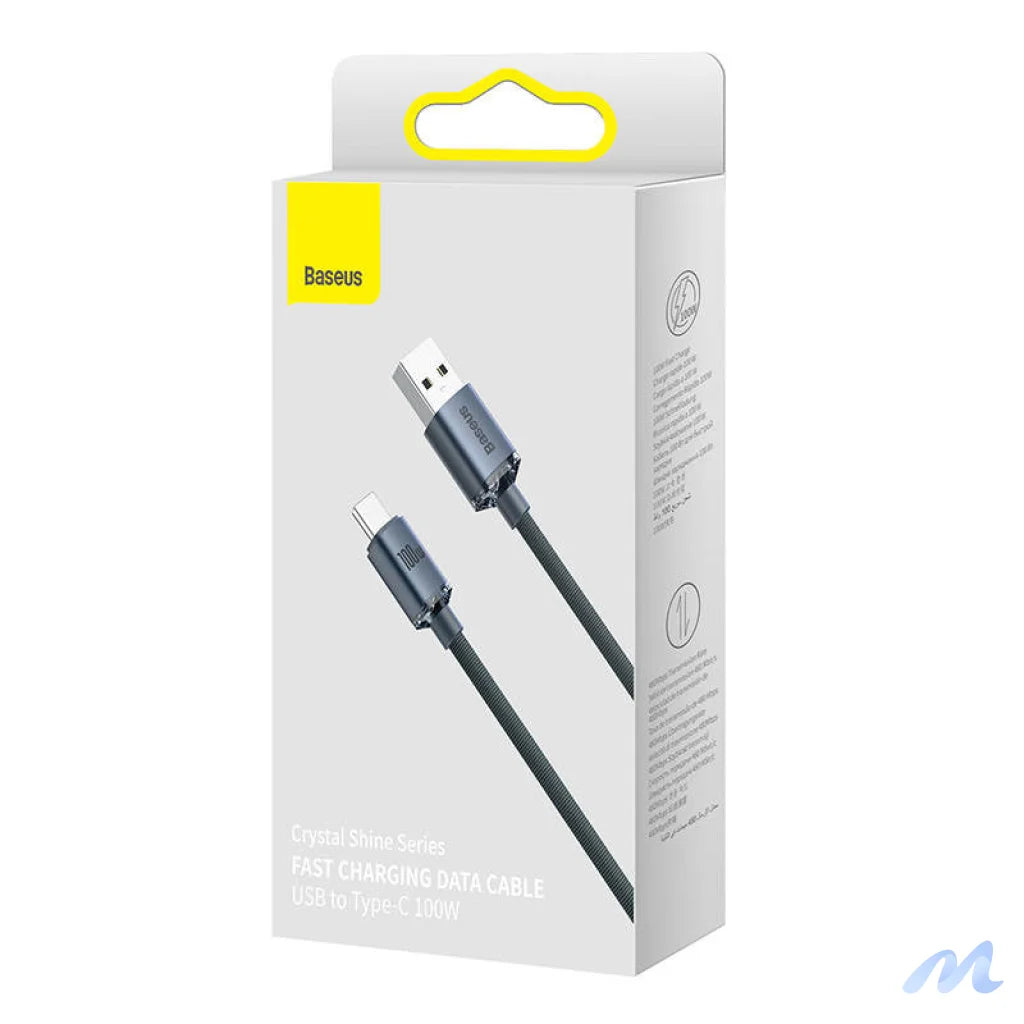 Baseus Crystal Shine cable USB to USB-C, 100W, 1.2m (black)
