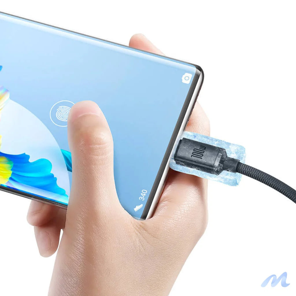 Baseus Crystal Shine cable USB to USB-C, 100W, 1.2m (black)