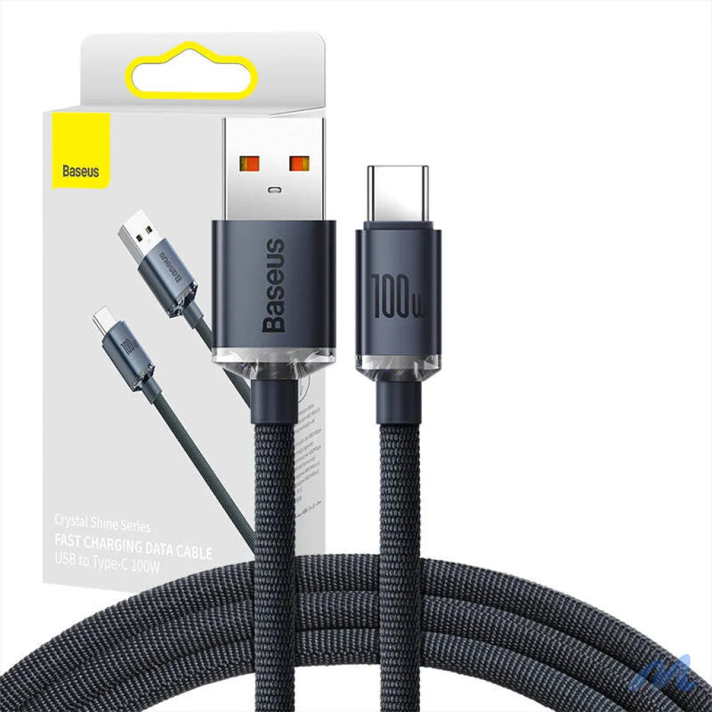 Baseus Crystal Shine cable USB to USB-C, 100W, 1.2m (black)