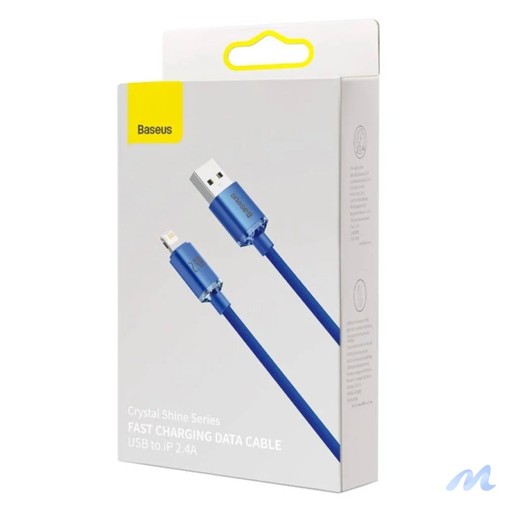Baseus Crystal Shine cable USB to Lightning, 2.4A, 2m (blue)