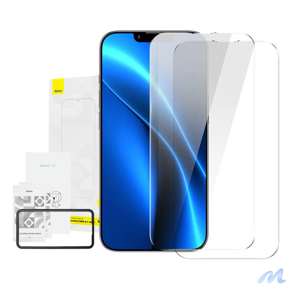Baseus Crystal Tempered Glass 0.3mm for iPhone 14 Plus/13 Pro Max (2pcs)