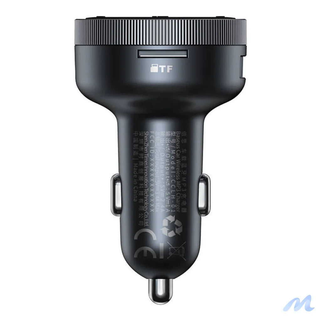 Baseus Enjoy Car Wireless MP3 Charger, Bluetooth 5.0, microSD, AUX (black)