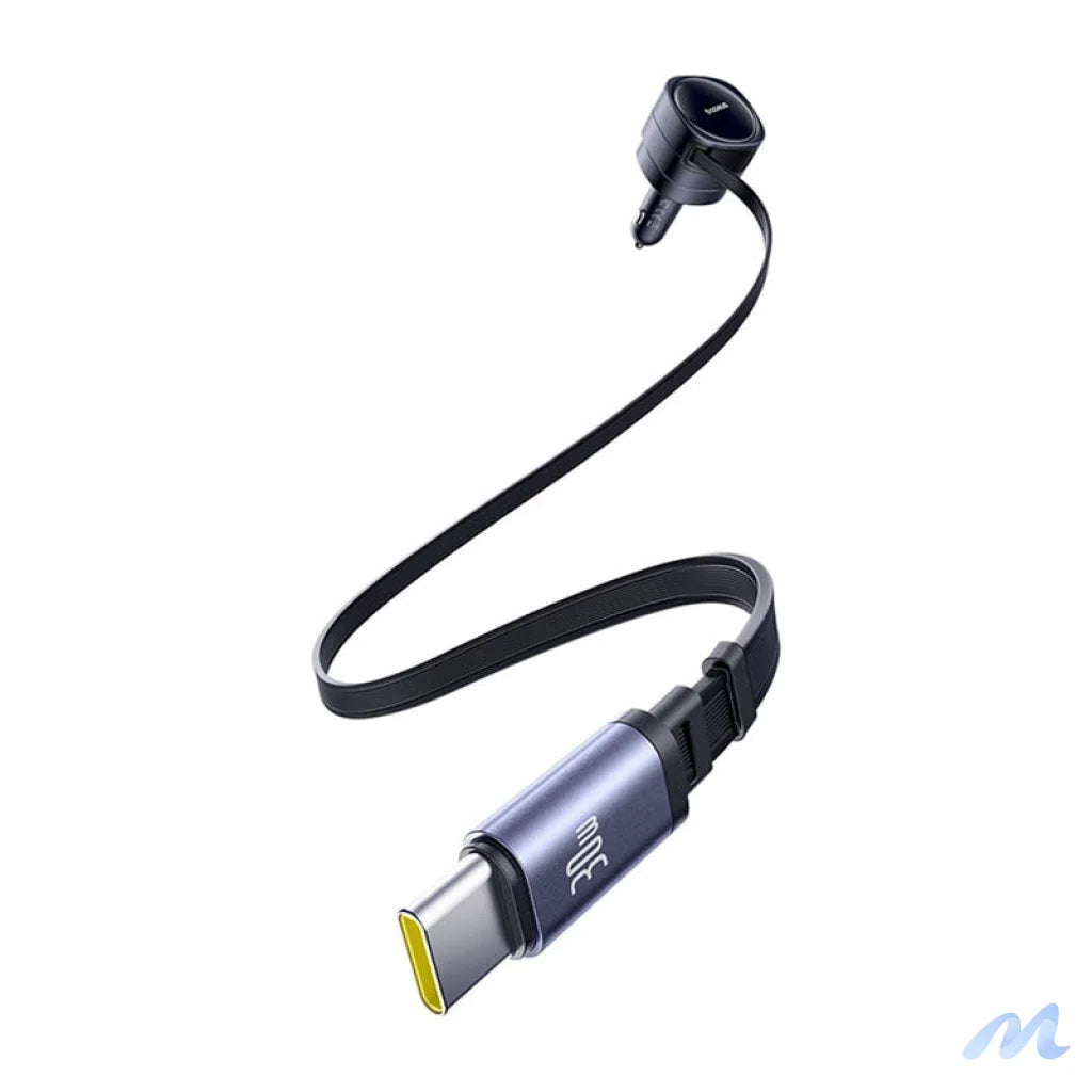 Baseus Enjoyment Max car charger with USB-C+USB-C cables 60W Black