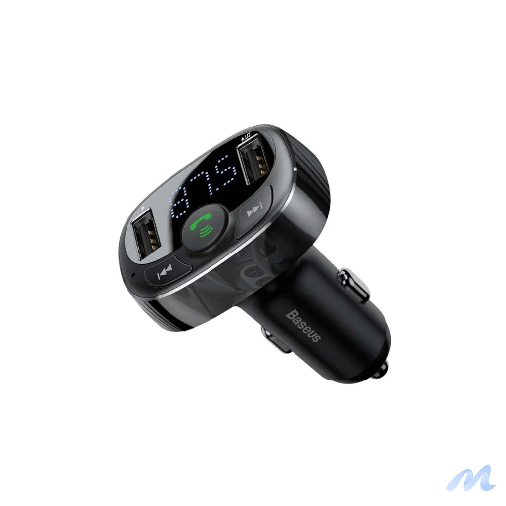 Baseus FM Transmitter T typed Bluetooth 2xUSB microSD (Black)