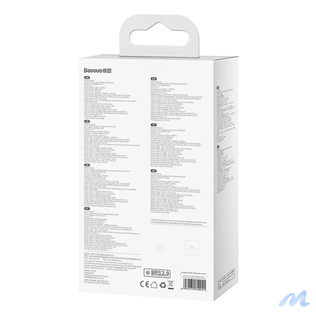 Baseus GaN3 Pro wall charger / powerstrip 2xUSB + 2xUSB-C + AC, 65W