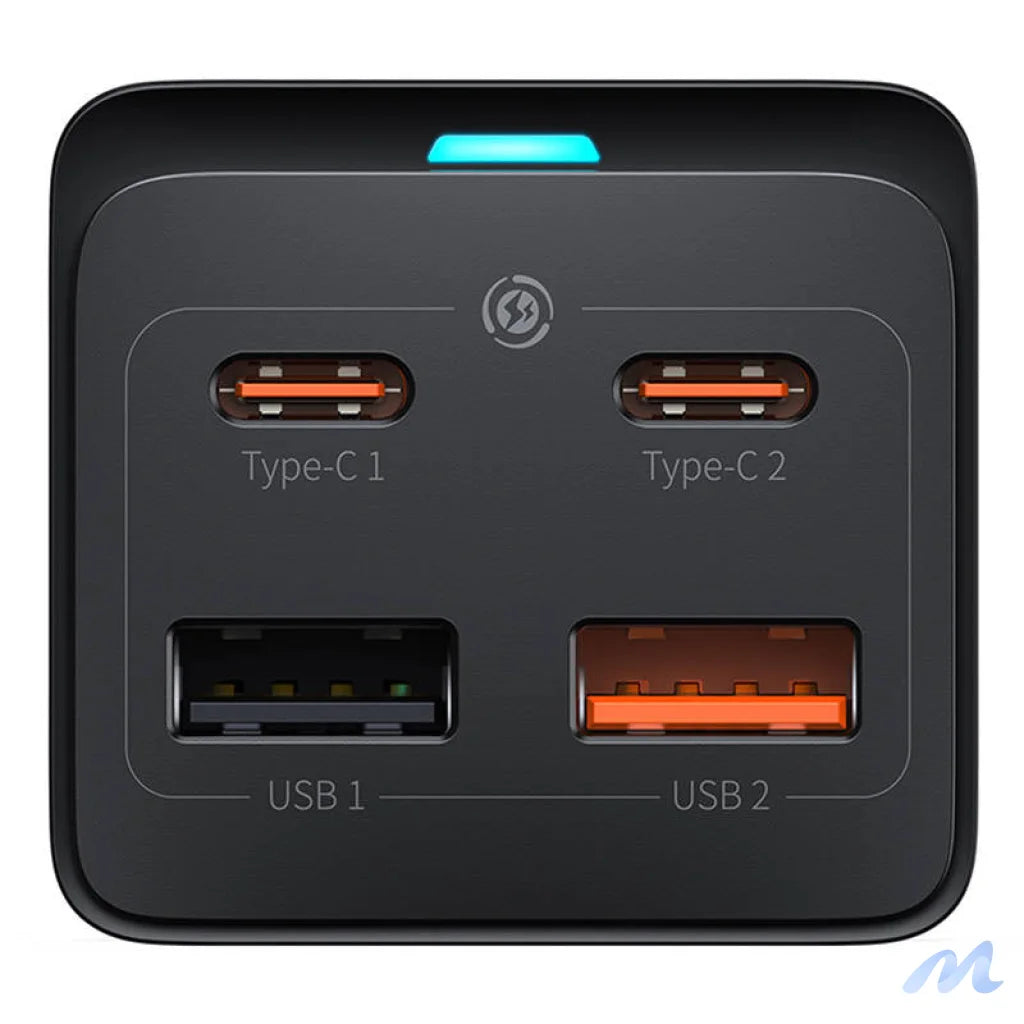 Baseus GaN3 Pro wall charger / powerstrip 2xUSB + 2xUSB-C + AC, 65W