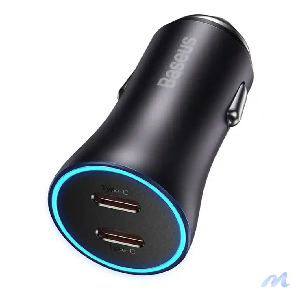 Baseus Golden Contactor Pro car charger, 2x USB-C, 40W (Dark Gray)