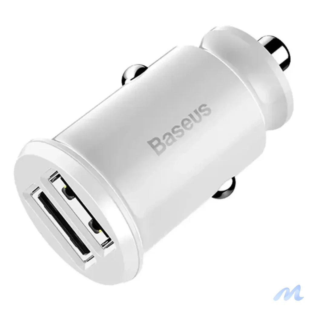 Baseus Grain Car Charger 2x USB 5V 3.1A (white)