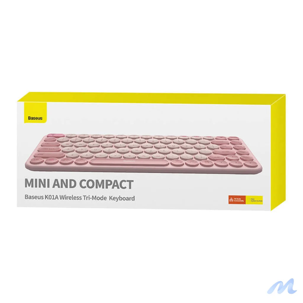 Baseus K01A Wireless Tri-Mode Keyboard Baby Pink