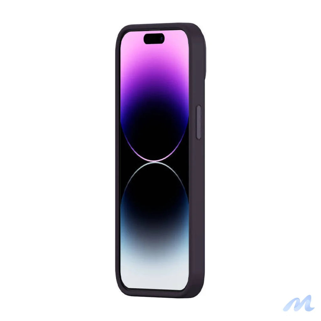 Baseus Liquid Silica Gel Case for iPhone 14 Pro (Elderberry)+ tempered glass + cleaning kit