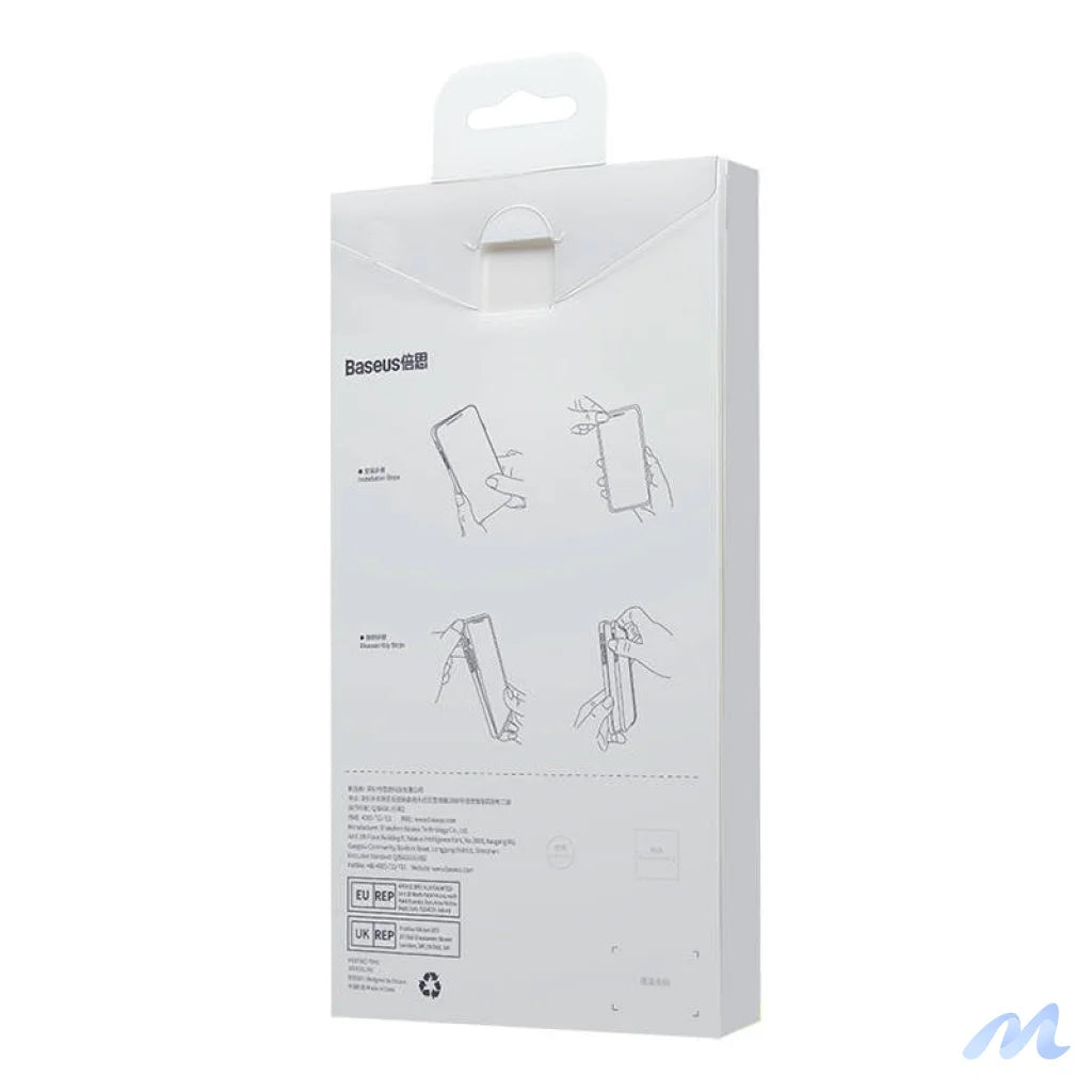 Baseus Liquid Silica Magnetic Case and Tempered Glass set for iPhone 14 Plus (blue)